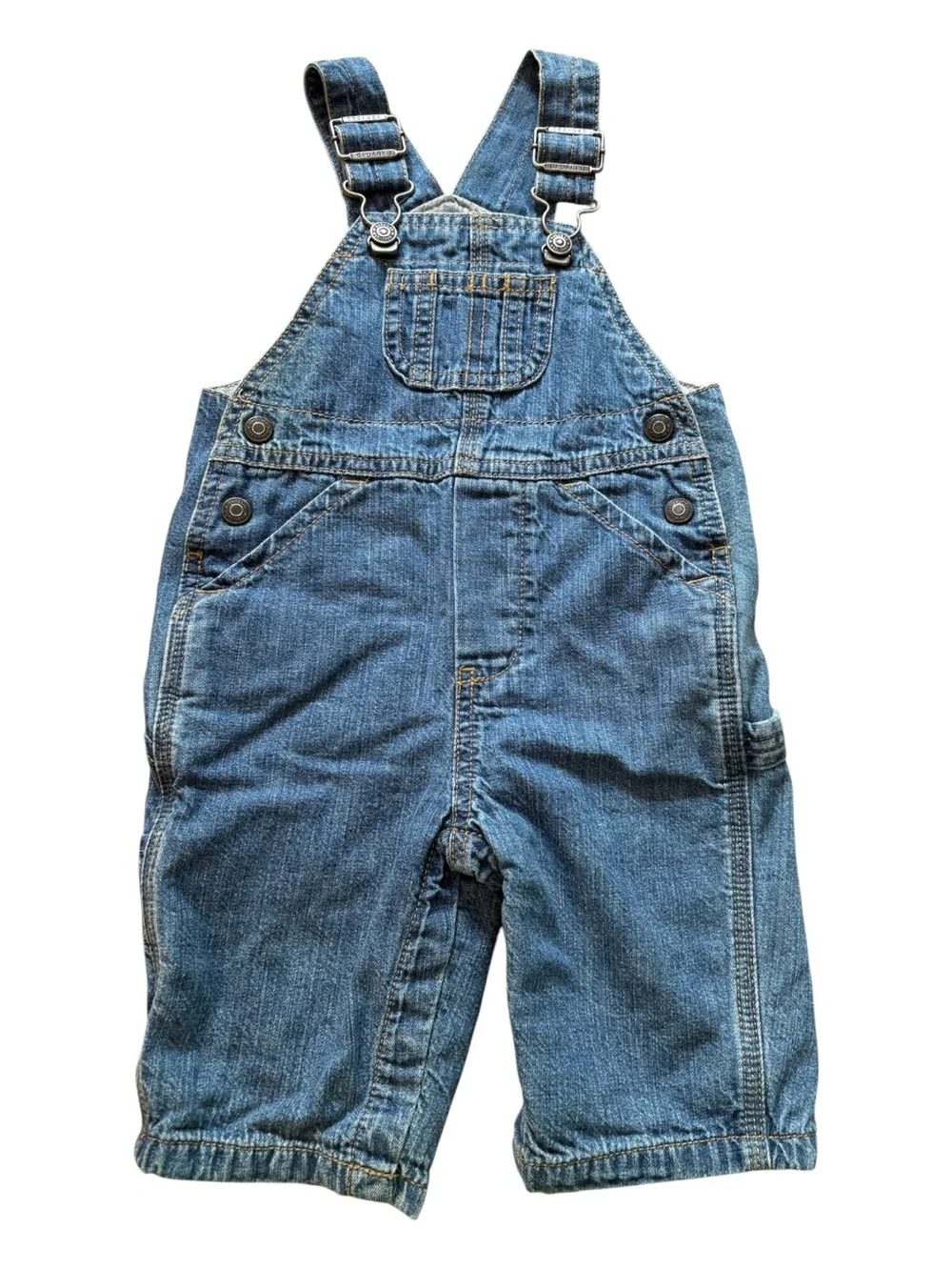 VTG Baby Gap Lined Denim Carpenter Overalls Bear 3-6 Months